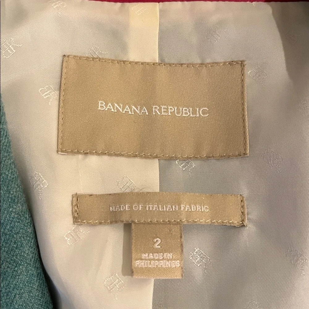 Sea Foam Green Wool-Blend Tailored Blazer - Picture 2 of 6